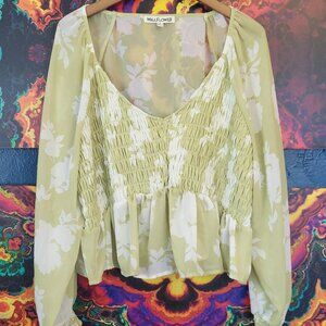 Wallflower ~ Sz 2X ~ Cropped ~ Chiffon Top ~ NWT